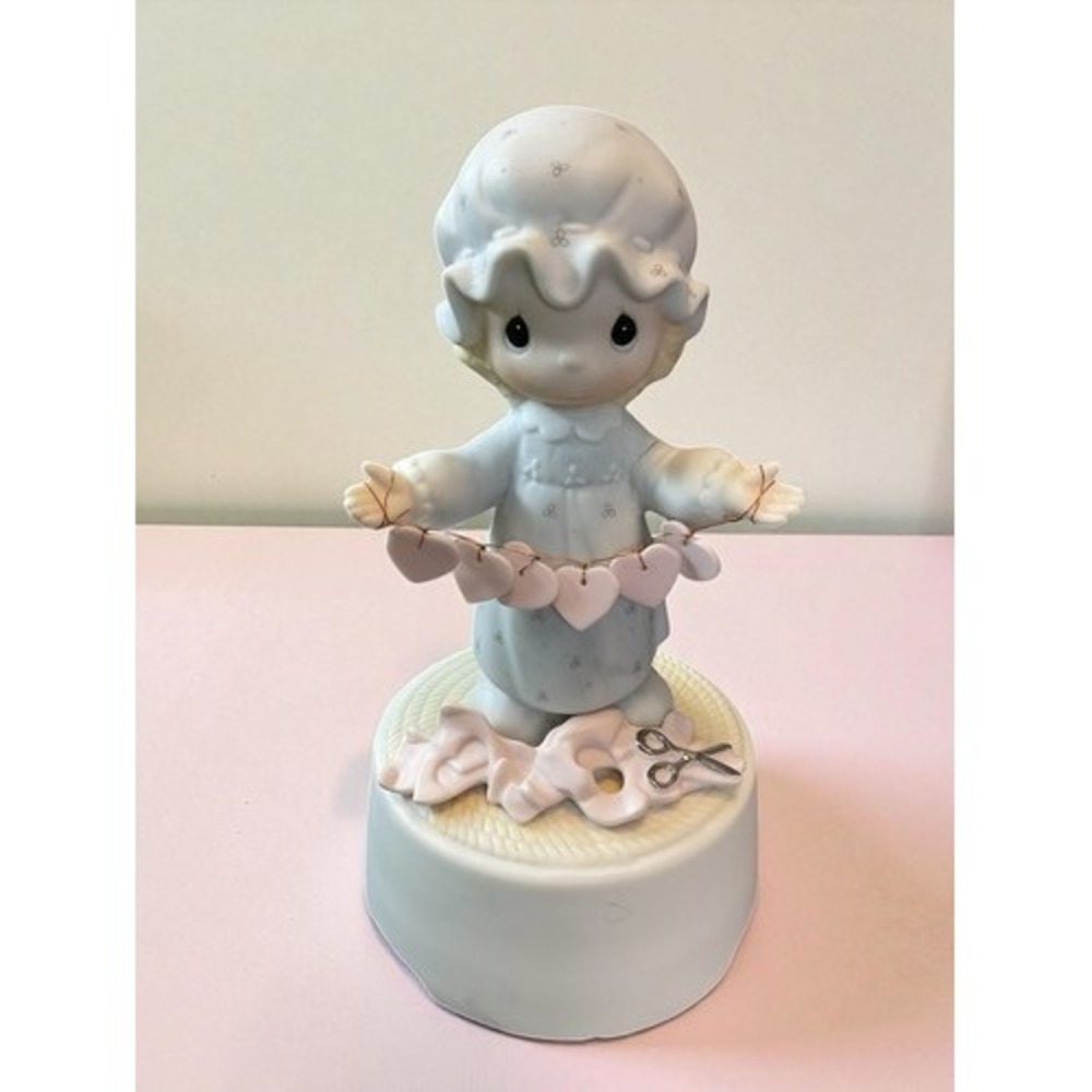 VTG 83s Enesco Precious Moments You Have Touched So Many Hearts Figurine‎ 6.5"